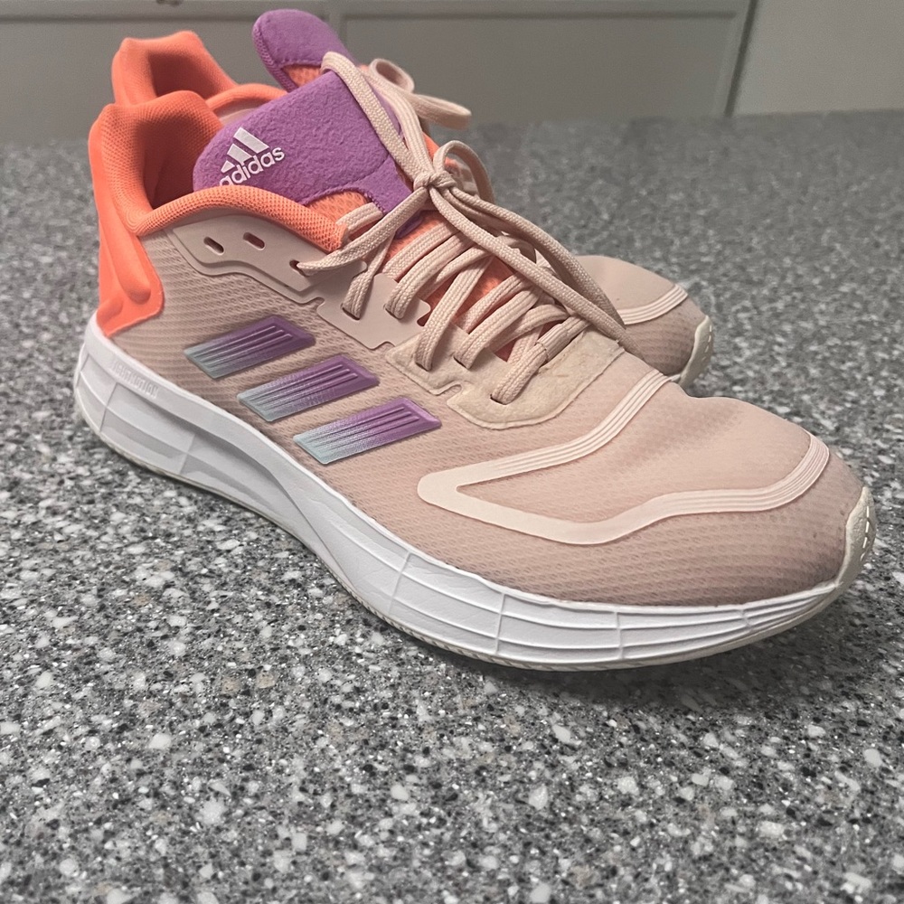 Bliss Orange/Pulse Lilac/Almost Blue ADIDAS Women's Duramo Sl 2.0 Running Shoe
